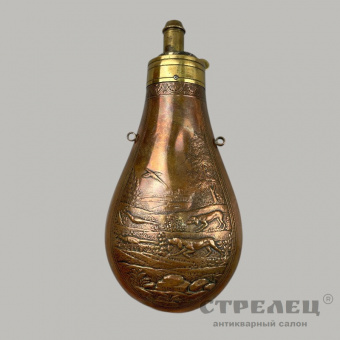 картинка пороховница для чёрного пороха. европа, 19 век